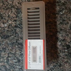 Atlus 2 1/4" x 10 " floor register/ diffuser w/ Louvered design brown new w tag